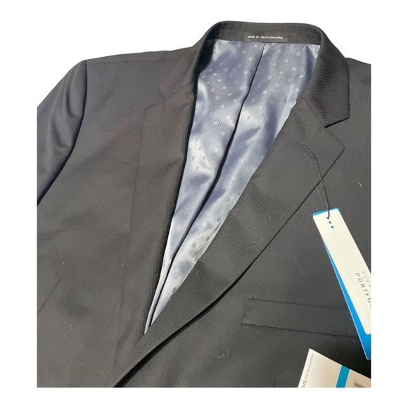 New With Tags Perry Ellis Portfolio Men's Blazer Suit Jacket 48R Slim MSRP $260 - Picture 7 of 16